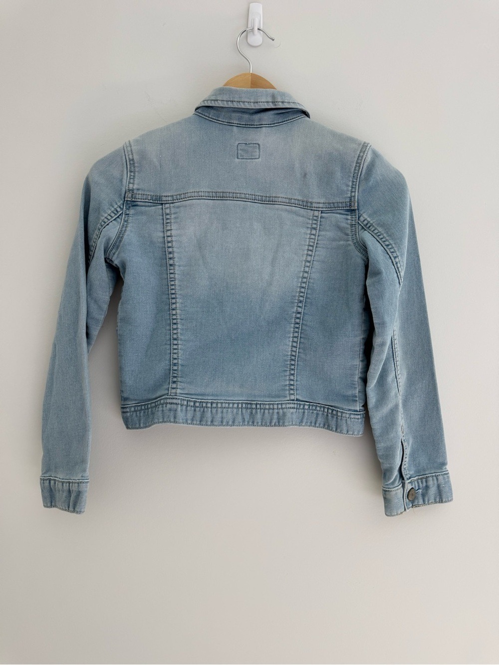 Gap Super Soft Girl Denim Jean Jacket Light Wash Size Large - Picture 11 of 13